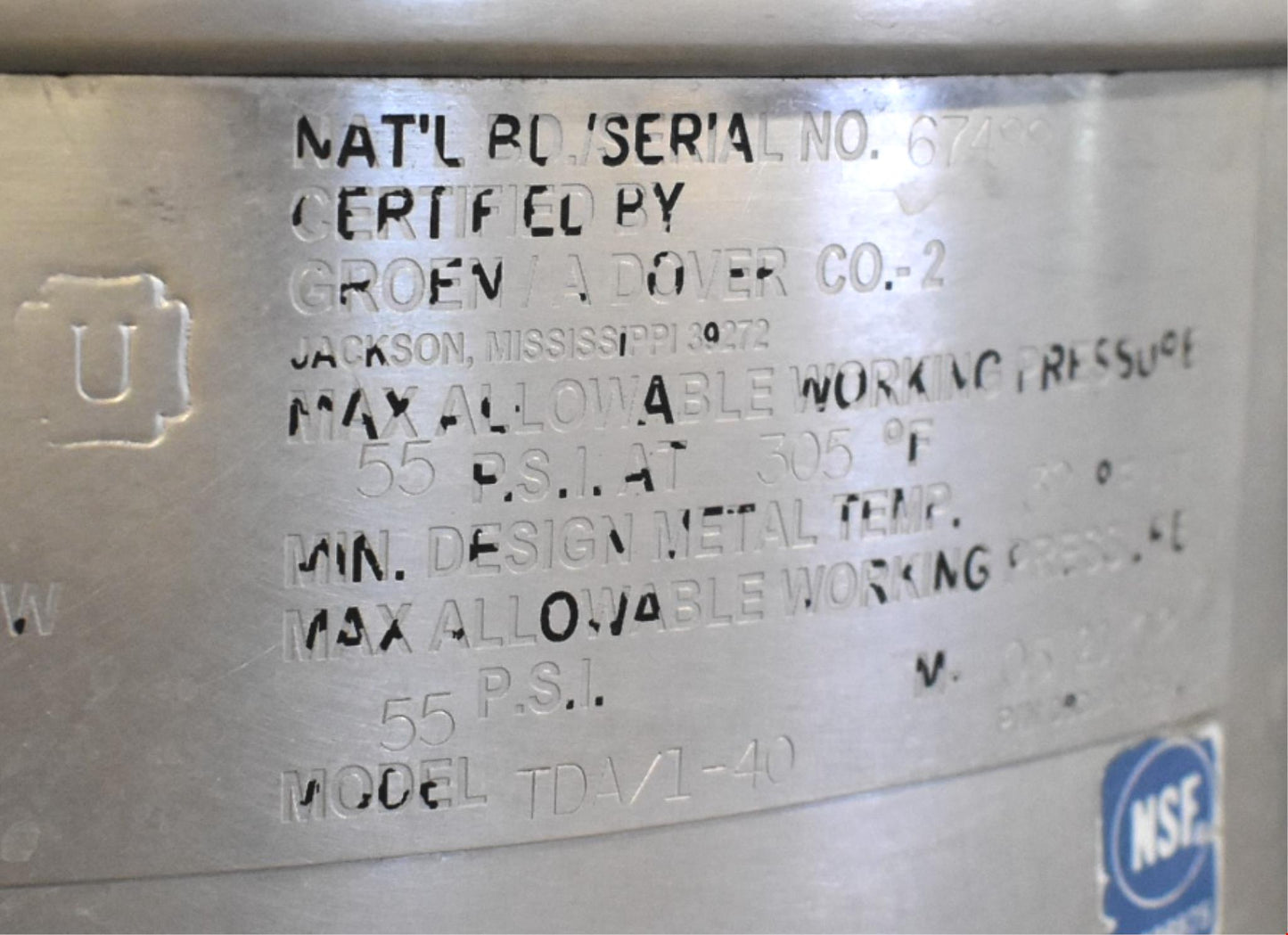 RARE 3 UNIT STATION GROEN TDA/1-40 DIRECT STEAM 30 GALLON TILT KETTLES FREESHIP