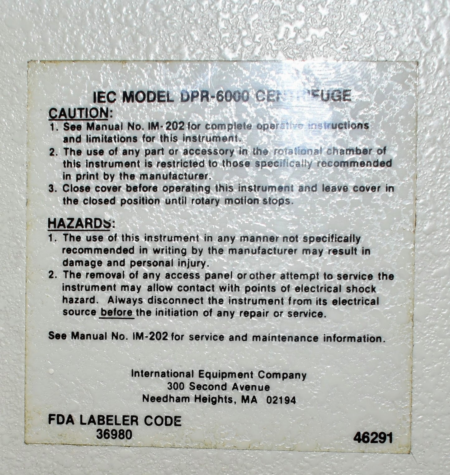 DAMON IEC DPR6000 REFRIGERATED FLOOR ULTRA-CENTRIFUGE ROTOR WATCH VIDEO FREESHIP