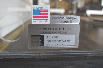 FLOW SCIENCES VBSE VENTED 3ft SAFETY ENCLOSURE FUME HOOD with 2 FAN FILTER MOUNT