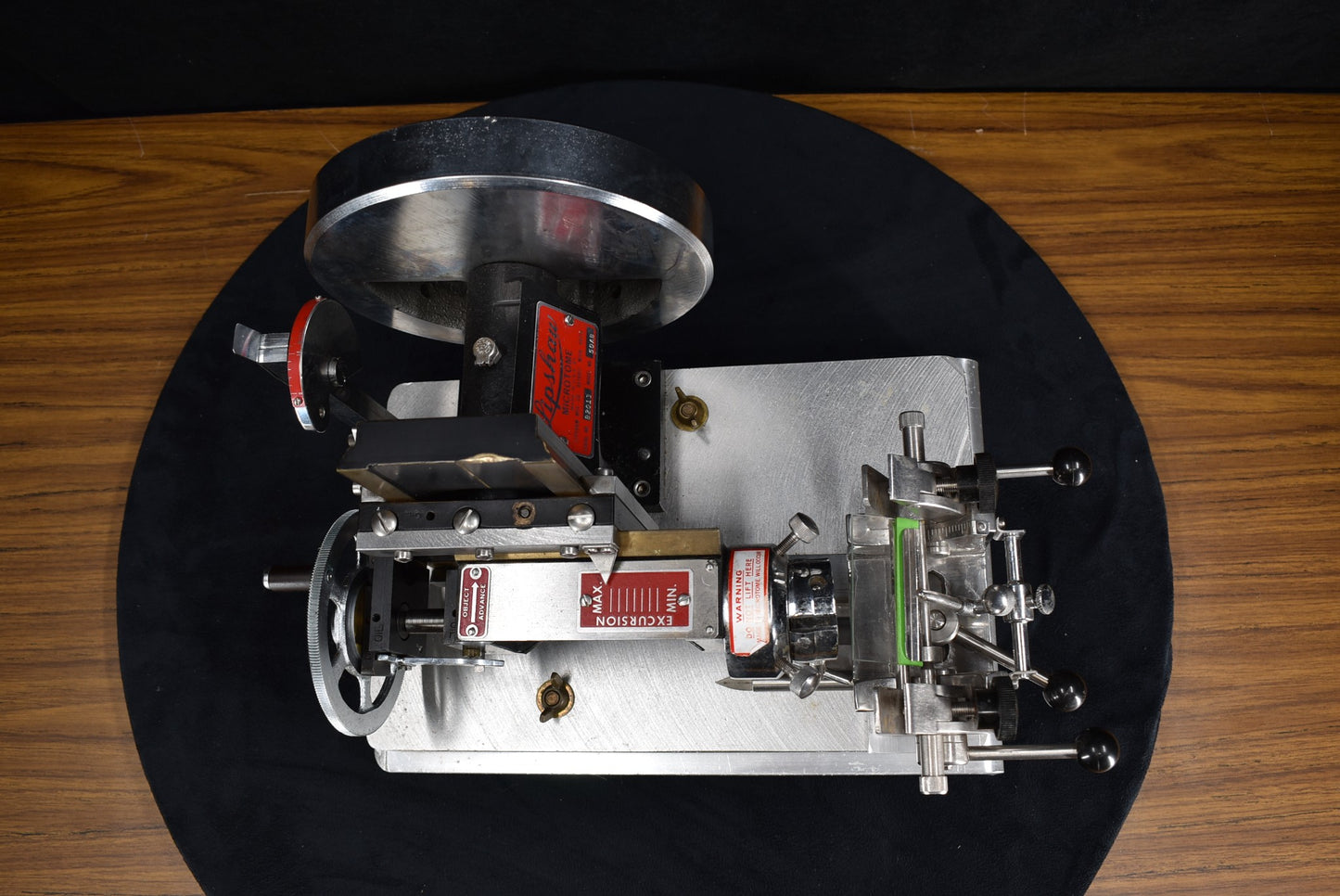 RARE COMPLETE VINTAGE LIPSHAW 50-AB MICROTOME KNIFE PLUS MANUAL EXTRAS FREE SHIP