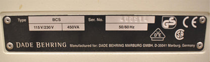 DADE BEHRING BCS BCS ANALYZER AUTOMATED COAGULATION HEMOSTASIS SYSTEM FREESHIP