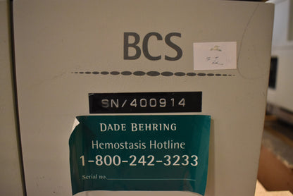 DADE BEHRING BCS BCS ANALYZER AUTOMATED COAGULATION HEMOSTASIS SYSTEM FREESHIP