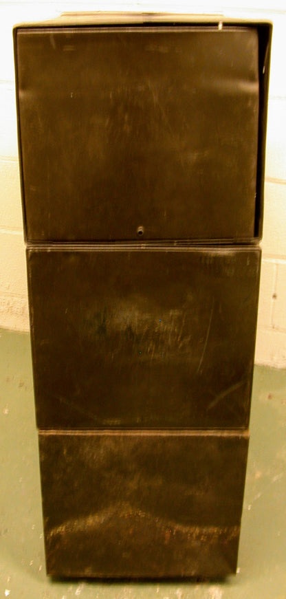 VINTAGE 1950s 3 DRAWER STEEL FILE DRAWER INDUSTRIAL STEAMPUNK FREE SHIPPING