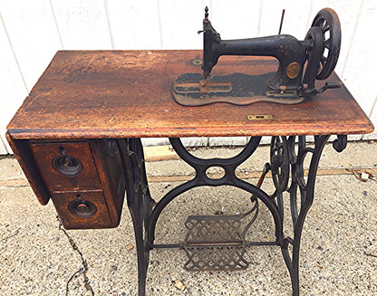 1866 SMALL SINGER MODEL 12 SEWING MACHINE COFFIN CABINET Serial 174020 FREE SHIP