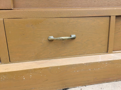 ARTS & CRAFT OAK ADJUSTABLE CUBBYHOLE BOOKCASE SHELF 70h x 68w x 15.75d LAB HOME