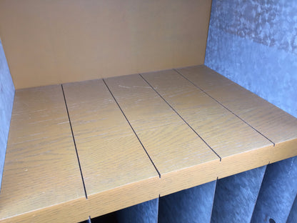 ARTS & CRAFT OAK ADJUSTABLE CUBBYHOLE BOOKCASE SHELF 70h x 68w x 15.75d LAB HOME