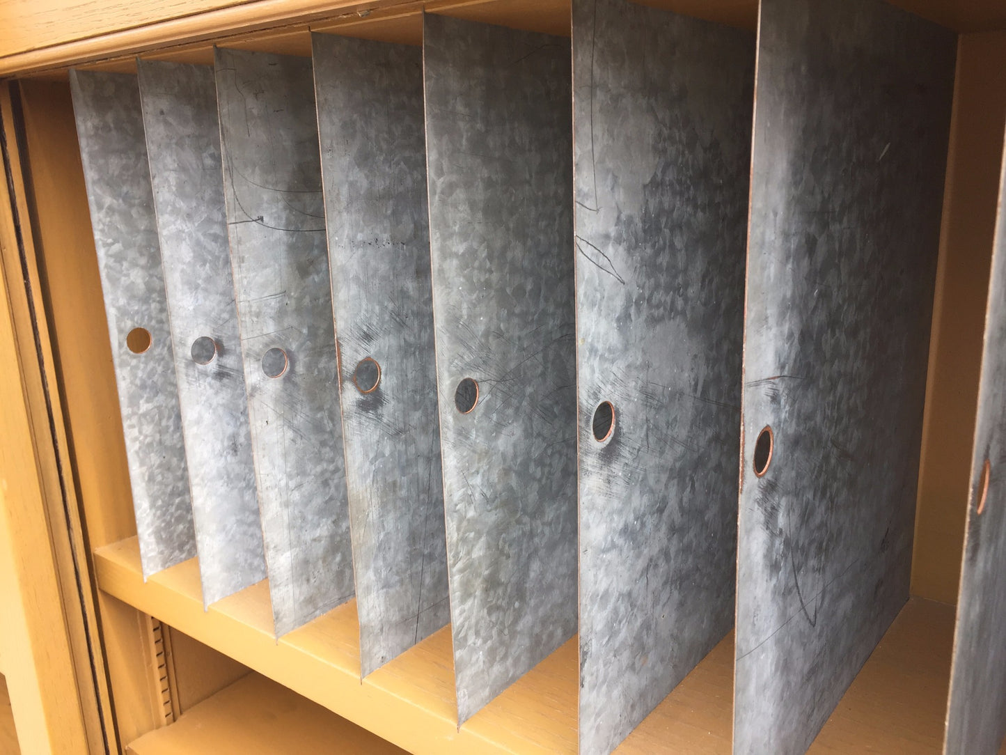 ARTS & CRAFT OAK ADJUSTABLE CUBBYHOLE BOOKCASE SHELF 70h x 68w x 15.75d LAB HOME