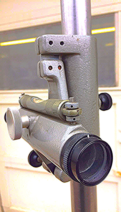 VINTAGE GAERTNER SURVEY TELESCOPE with METERED WEIGHT PEDESTAL STAND FREESHIP