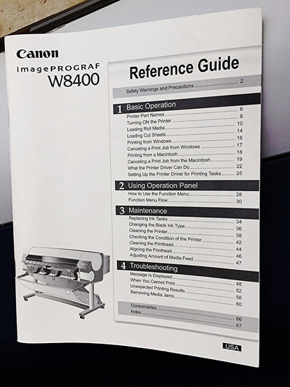 CANON W8400 IMAGE PROGRAF 44" LARGE FORMAT PRINTER FREESHIP