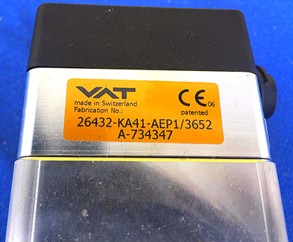 VAT 26432-KA41-AEP1/3652 A-737347 HV VACUUM ANGLE VALVE FREE SHIPPING