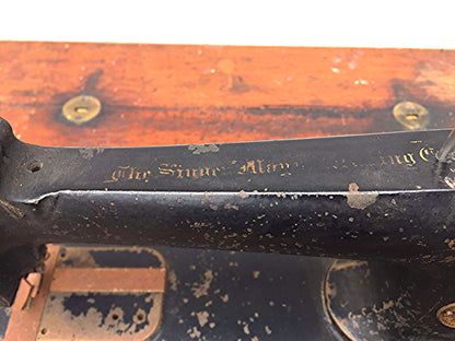 1866 SMALL SINGER MODEL 12 SEWING MACHINE COFFIN CABINET Serial 174020 FREE SHIP
