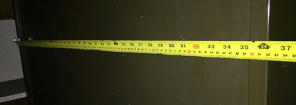 RARE VINTAGE METAL BOOKSHELF BOOKCASE with TWO GLASS DOORS Lock no Key FREESHIP