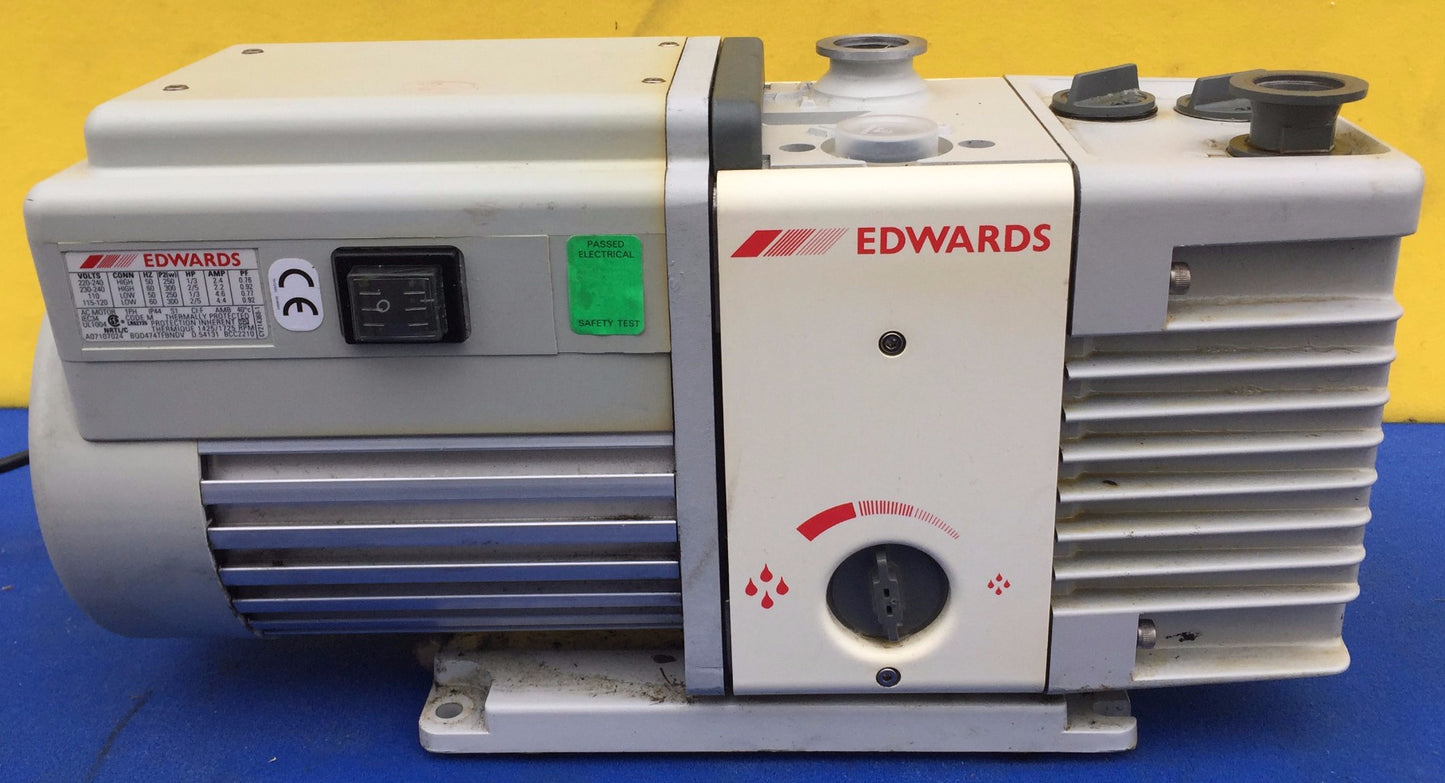 EDWARDS 12 E2M12 ROTARY VANE MECHANICAL VACUUM PUMP WATCH VIDEO FREE SHIPPING
