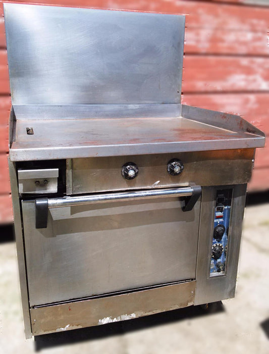 SOUTHBEND MODEL 302 GRIDDLE FLAT TOP & OVEN COMMERCIAL KITCHEN 4 CASTERS KITCHEN