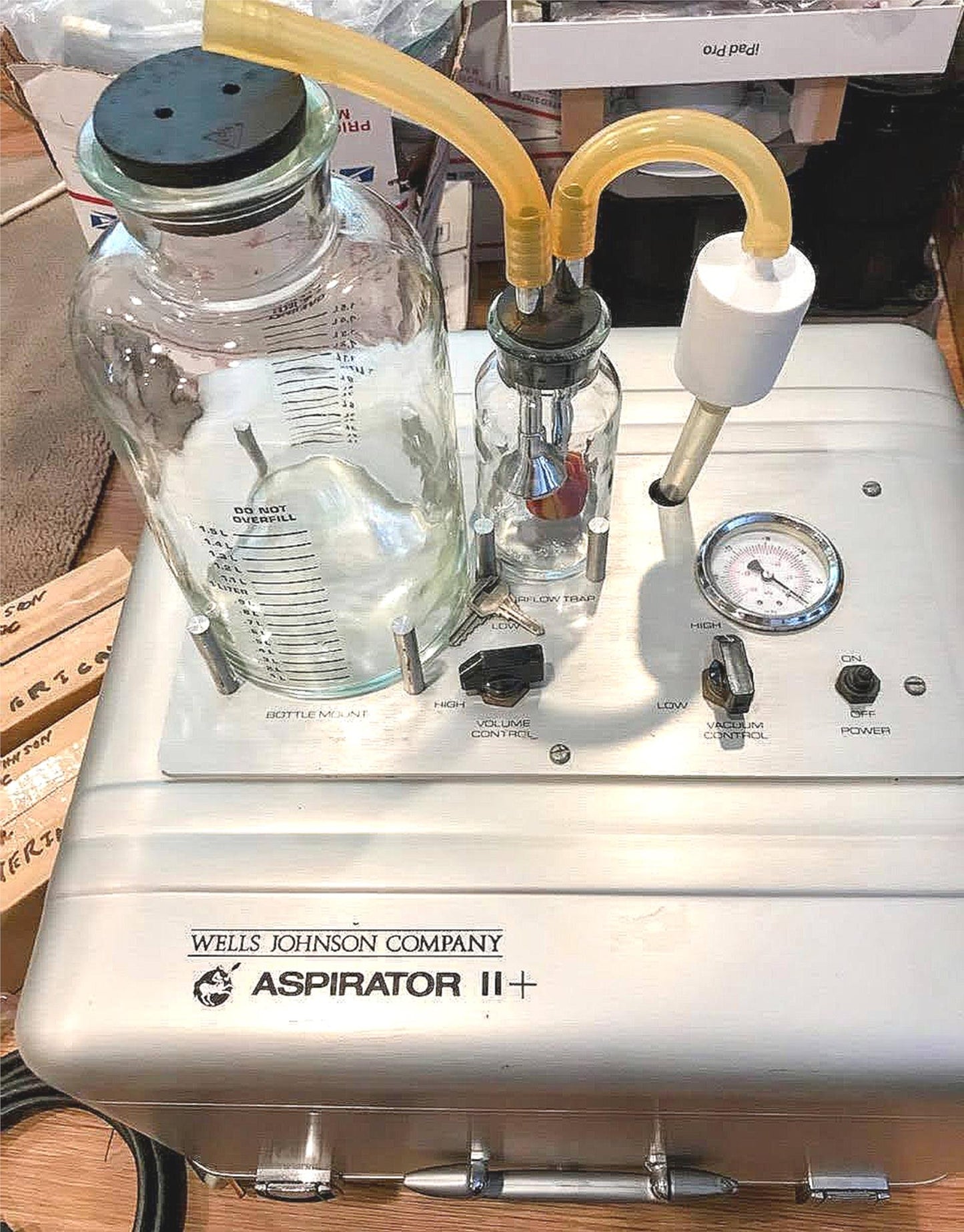 90DAYWARRANTY WELLS JOHNSON ASPIRATOR II PLUS w/ MANUAL & FOOTSWITCH WATCH-VIDEO