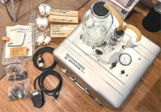 90DAYWARRANTY WELLS JOHNSON ASPIRATOR II PLUS w/ MANUAL & FOOTSWITCH WATCH-VIDEO