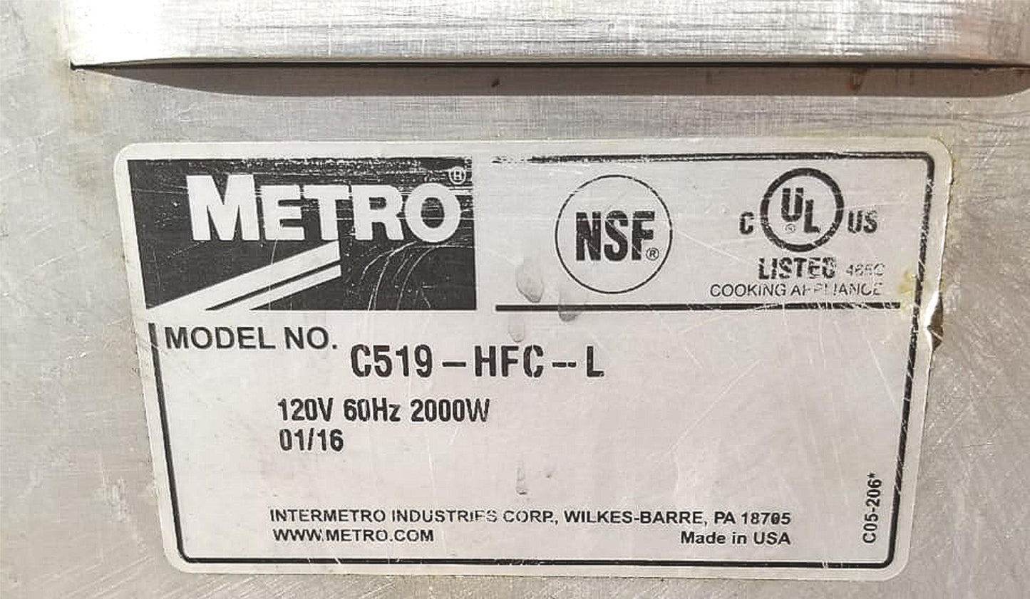 METRO C519-HFC-L COMMERCIAL KITCHEN WARMER HEATED HOLDING CABINET 120V FREE SHIP