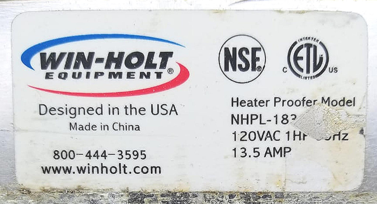 WIN-HOLT NHPL-PD-CH COMMERC KITCHEN HEATER PROOFER HOLDING CABINET 120VFREESHIP