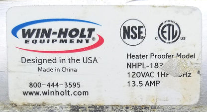 WIN-HOLT NHPL-PD-CH COMMERC KITCHEN HEATER PROOFER HOLDING CABINET 120VFREESHIP