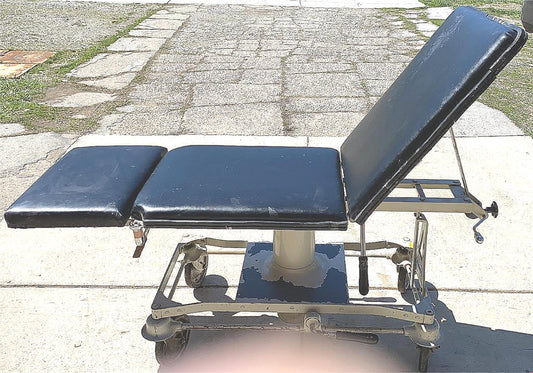 1933 WWII F&F KOENIGKRAMER RELIANCE HYDRAULIC STRETCHER PATIENT GURNEY FREE SHIP