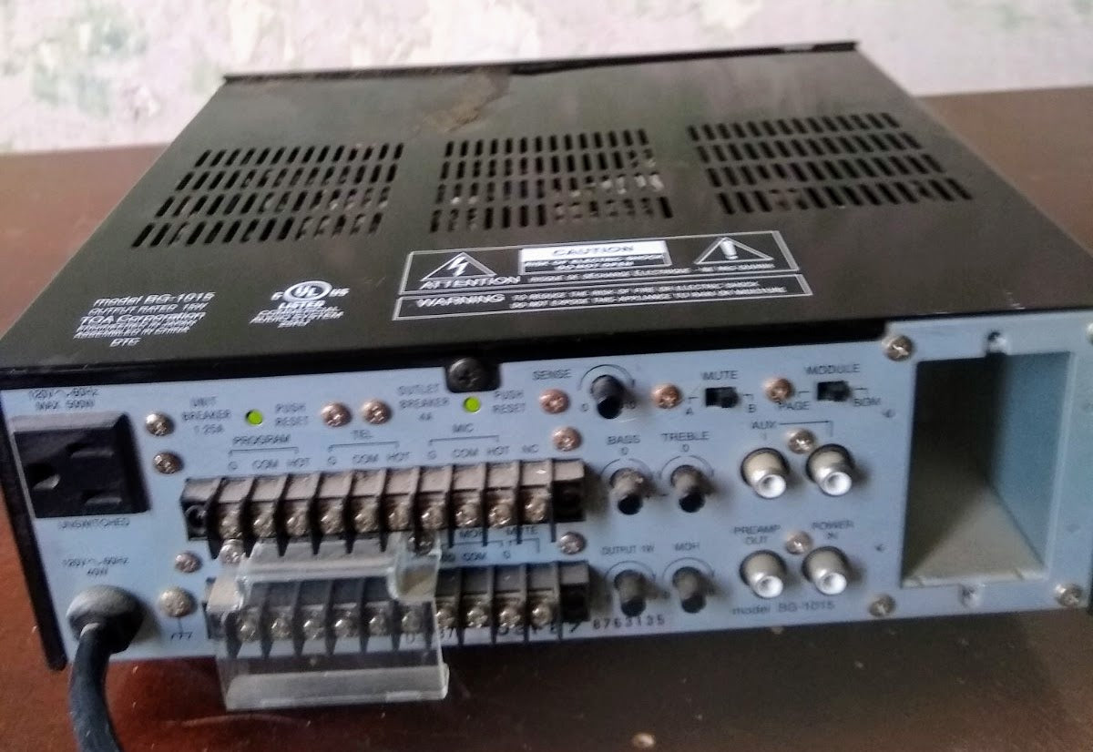 TOA BG1015 INTEGRATED AMPLIFIER 90Day Warranty FREE SHIPPING