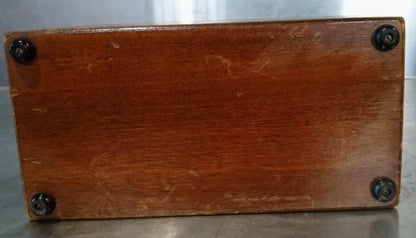 THE DAVEN COMPANY ADJUSTABLE ATTENUATOR POTENTIOMETERMODEL T-690-C WOODEN CASE