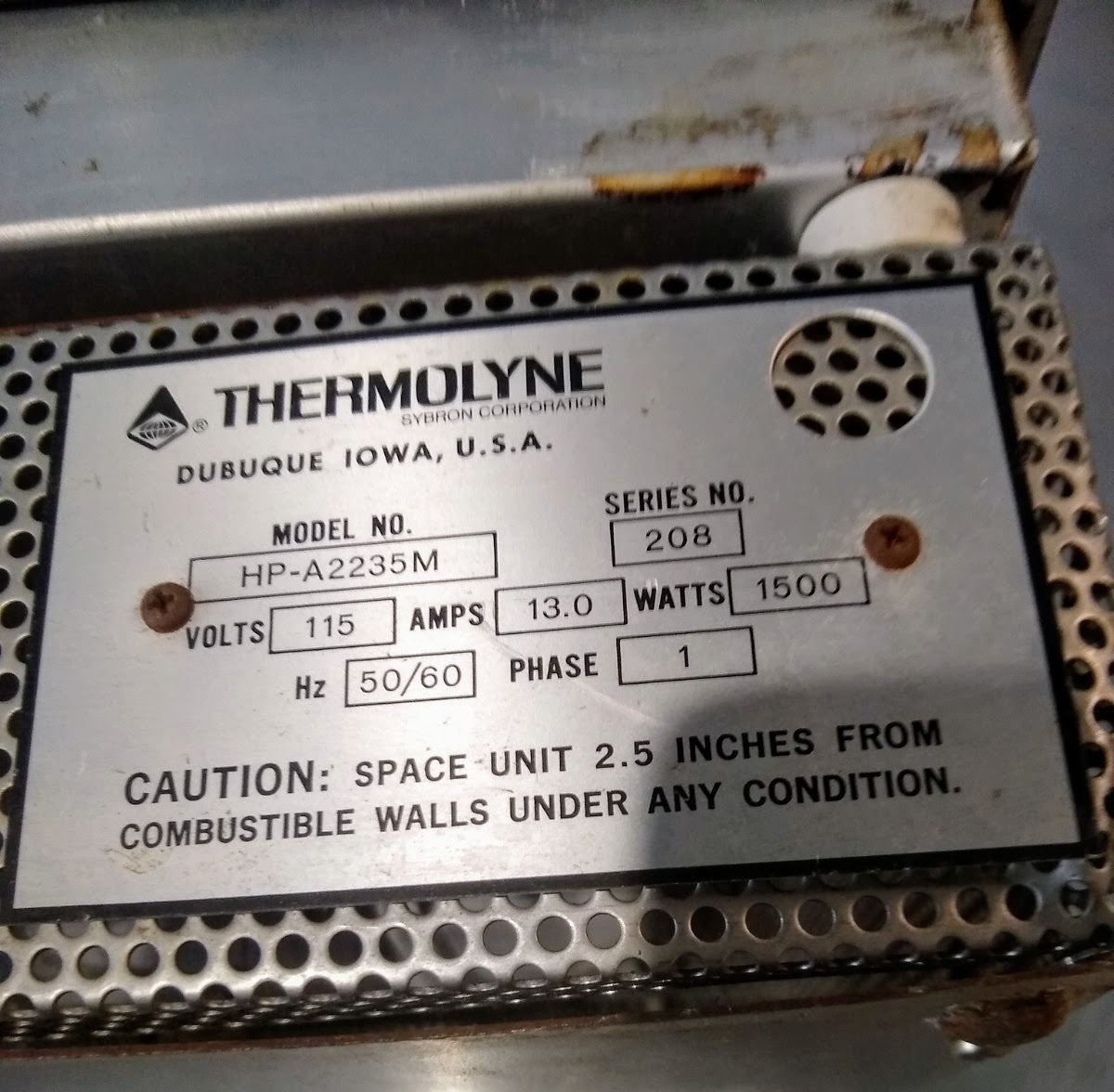 THERMOLYNE HP-A2235M Type 2200 Heavy Duty HOT PLATE 90Day Warranty FREE SHIPPING
