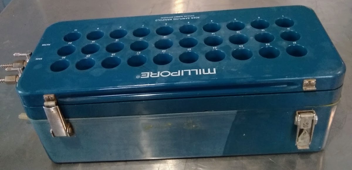 MILLIPORE 3025 SAMPLING MANIFOLD LIQUID BIOBURDEN CFU PLATE COUNTING FILTER TEST