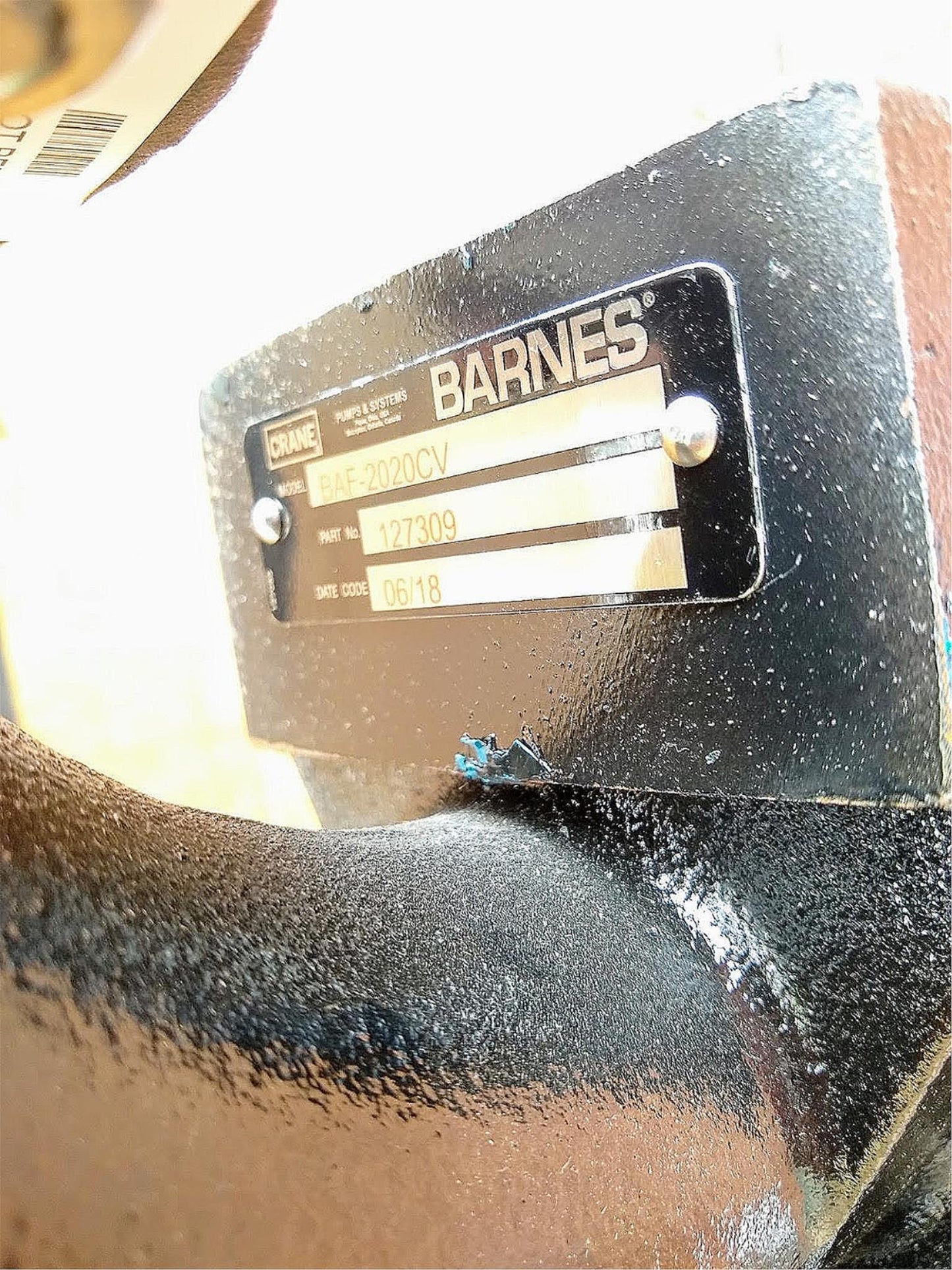 Brand New BARNES CRANE PAF-2020CV BREAK AWAY FITTING with CHECK VALVE FREE SHIP