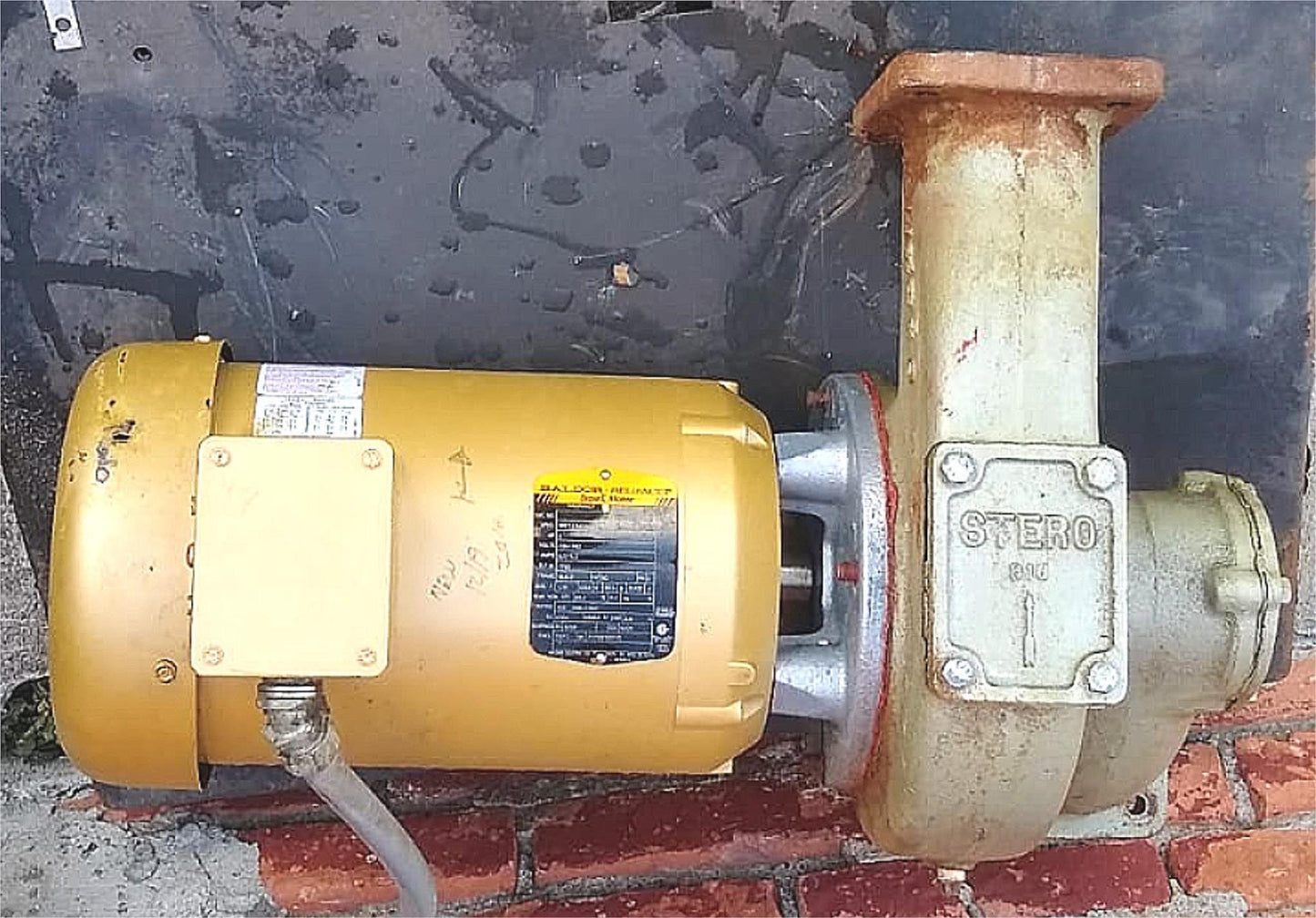 BALDOR RELIANCE 3 HORSE POWER 36E741N015G1 3PHASE MOTOR STERO WASHING FREE SHIP