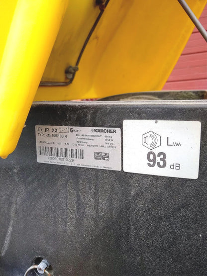 KARCHER KM 100 / 100R RIDE ON SWEEPER with CHARGER & NO BATTERIES FREE SHIP