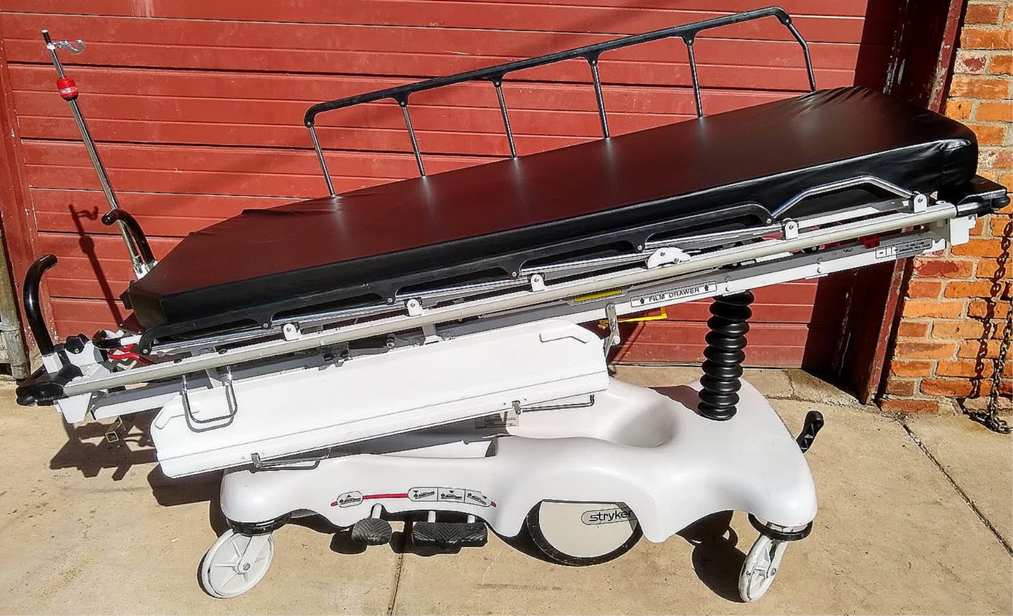 STRYKER 1020 BIG WHEEL HOSPITAL X-RAY CART IMAGING TRAUMA STRETCHER PAD FREESHIP