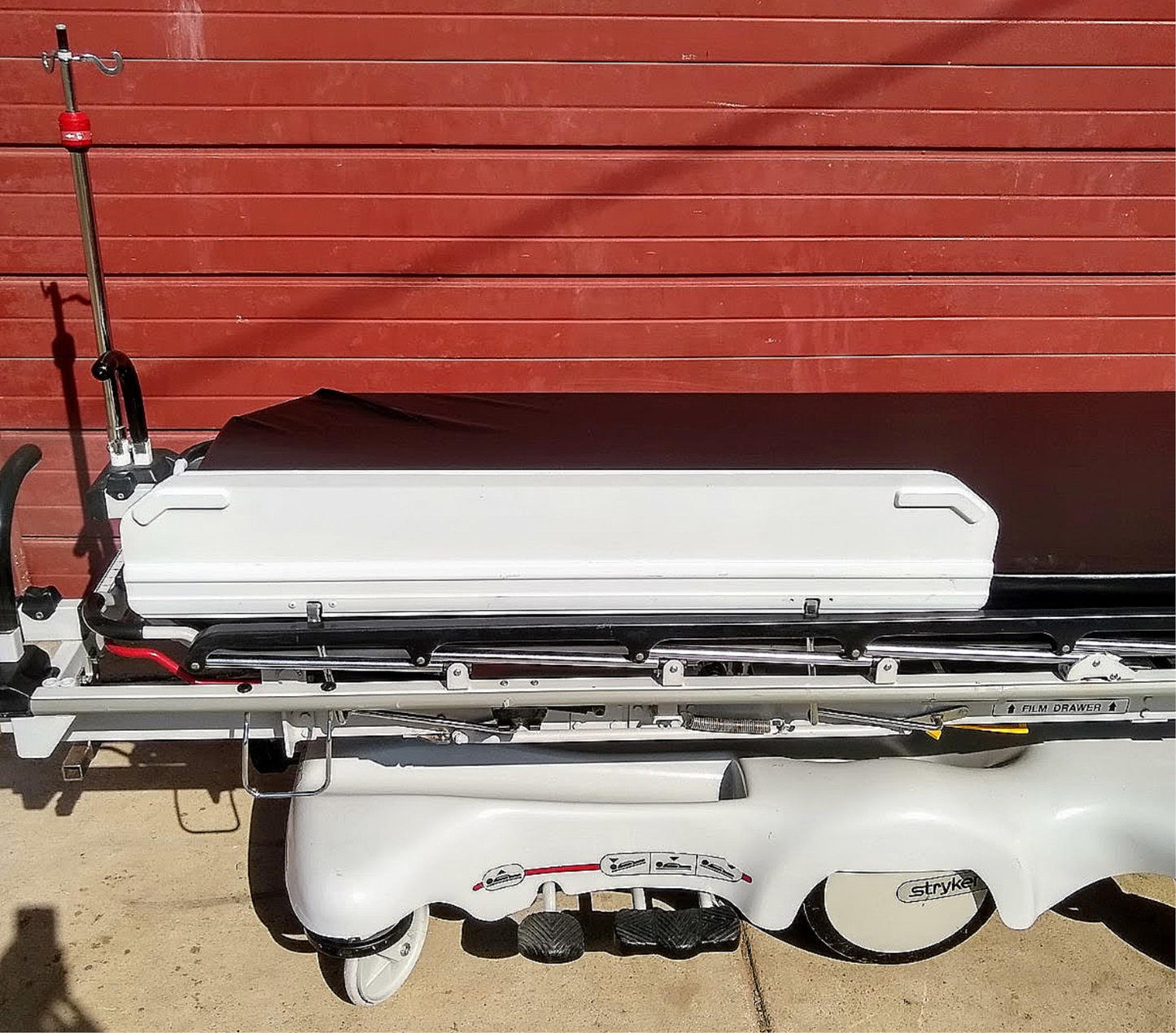 STRYKER 1020 BIG WHEEL HOSPITAL X-RAY CART IMAGING TRAUMA STRETCHER PAD FREESHIP