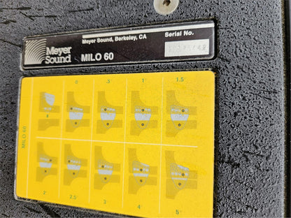 Pair of "BIG HOUSE" MEYER SOUND MILO 60 CURVILINEAR ARRAY LOUDSPEAKERS FREE SHIP