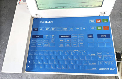 100%WARRANTY SCHILLER CARDIOVIT AT-10 ECG MACHINE w/10 LEAD WATCHVIDEO FREE SHIP