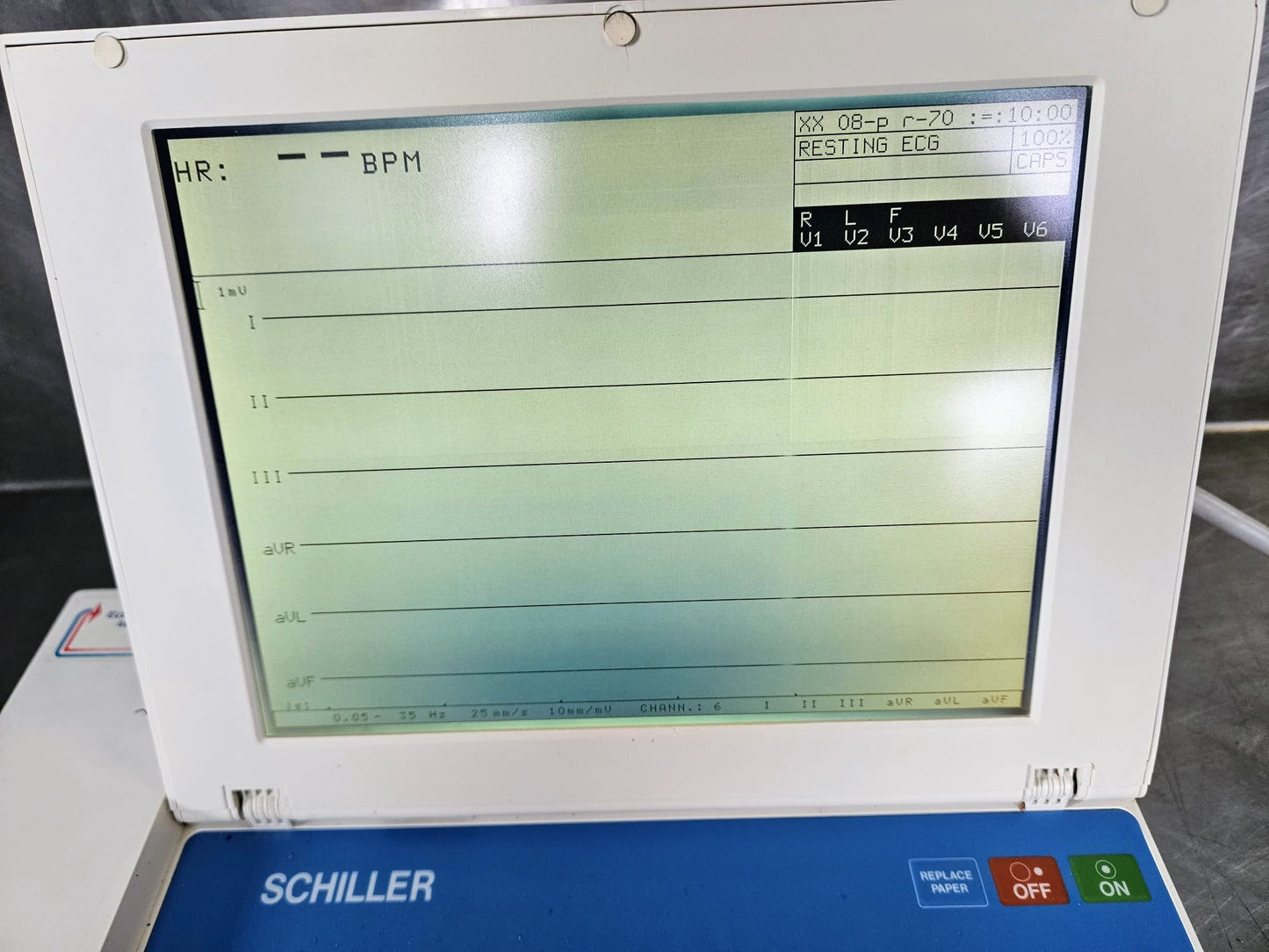 100%WARRANTY SCHILLER CARDIOVIT AT-10 ECG MACHINE w/10 LEAD WATCHVIDEO FREE SHIP