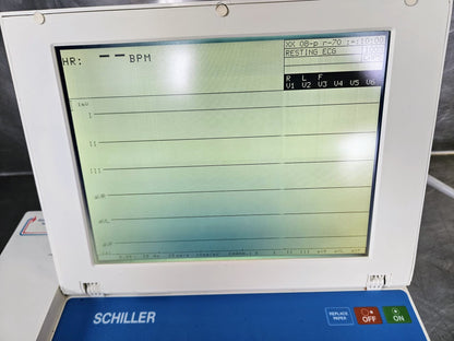 100%WARRANTY SCHILLER CARDIOVIT AT-10 ECG MACHINE w/10 LEAD WATCHVIDEO FREE SHIP
