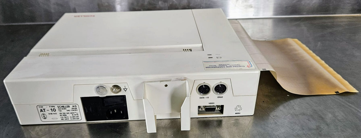 100%WARRANTY SCHILLER CARDIOVIT AT-10 ECG MACHINE w/10 LEAD WATCHVIDEO FREE SHIP