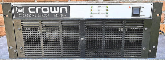 100%WARRANTY CROWN COM-TECH 1610 STEREO POWER AMPLIFIER DUAL CHANNEL AMPLIFIER