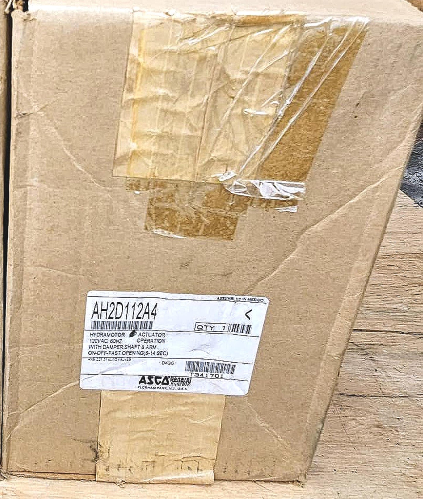 90-DAY-WARRANTY ASCO AH2D112A4 HYDRAMOTOR GAS VALVE DAMPER SHAFT & ARM FREE SHIP