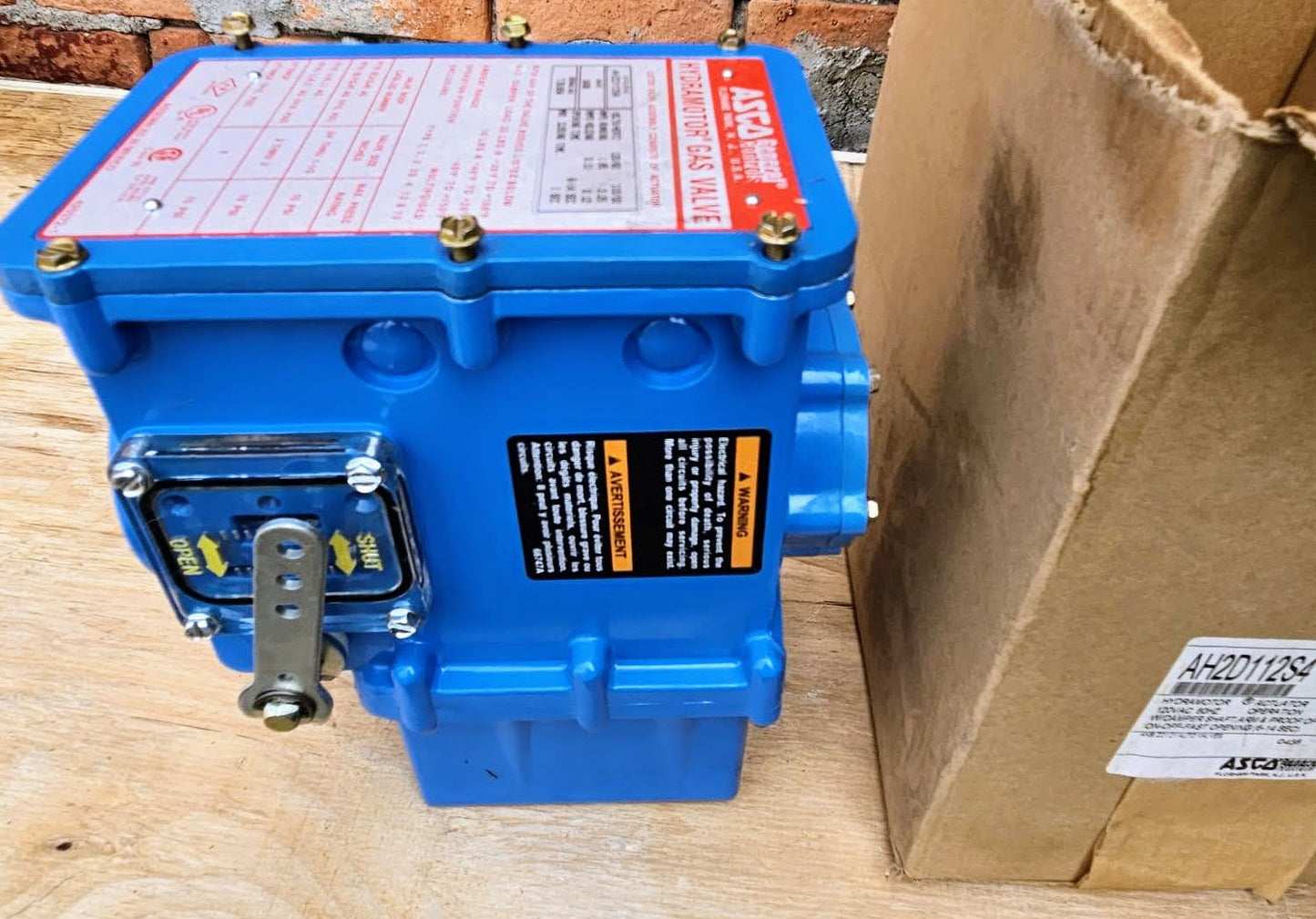 90-DAY-WARRANTY ASCO AH2D112A4 HYDRAMOTOR GAS VALVE DAMPER SHAFT & ARM FREE SHIP