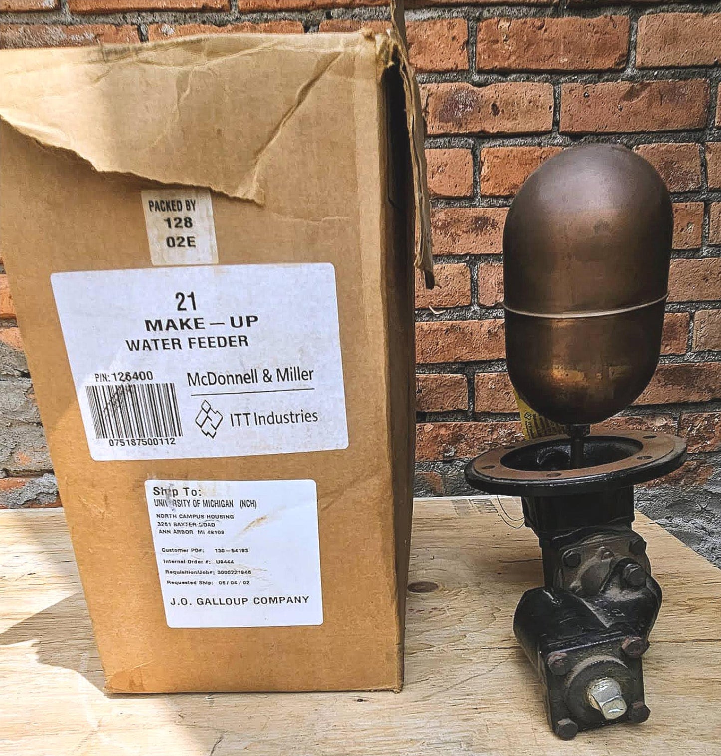 Brand New BOX McDONNELL & MILLER 126400 MODEL 21 MAKE-UP WATER FEEDER FREE SHIP