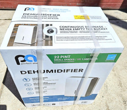 BNEW PERFECT AIRE 3PFD22 ENERGYSTAR 22PINT DEHUMIDIFIER 1500Square Feet FREESHIP