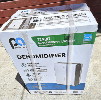 BNEW PERFECT AIRE 3PFD22 ENERGYSTAR 22PINT DEHUMIDIFIER 1500Square Feet FREESHIP