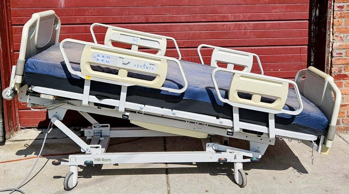 HILL-ROM ADVANTA P1600 POWER HOSPITAL GURNEY GELMATTRESS DIGITALSCALE WATCHVIDEO