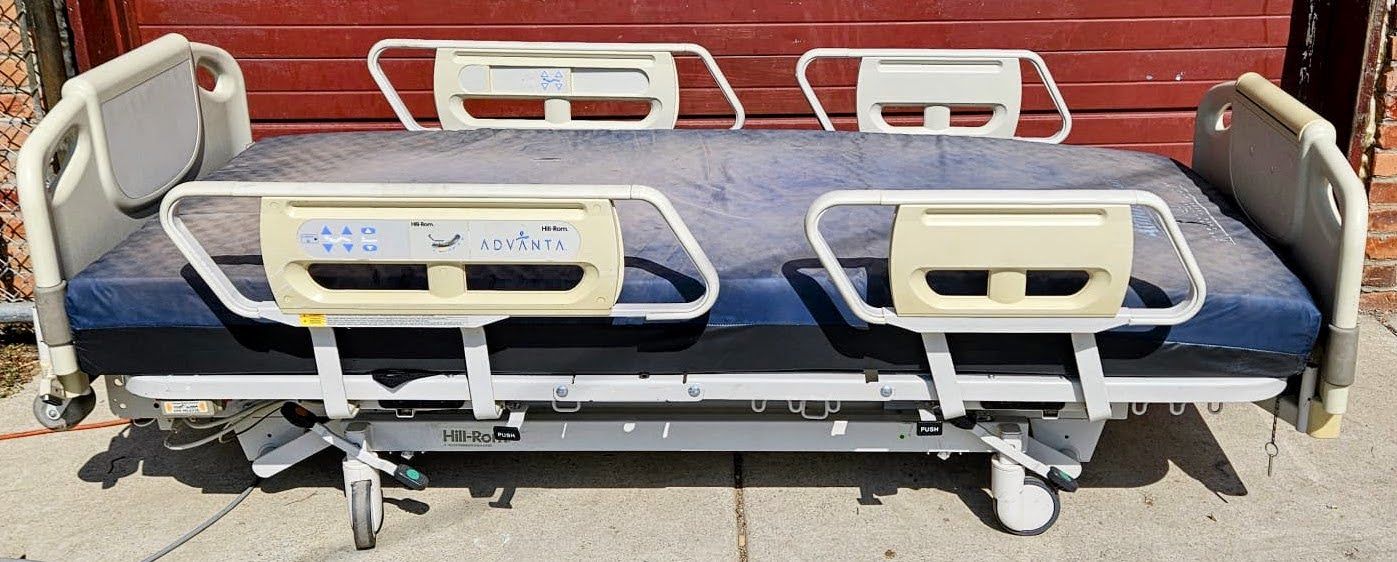 HILL-ROM ADVANTA P1600 POWER HOSPITAL GURNEY GELMATTRESS DIGITALSCALE WATCHVIDEO