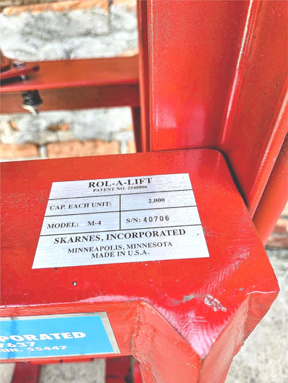 120/DAYWARRANTY PAIR ROLL-A-LIFT M4 ONWHEELS HEAVY DUTY HYDRAULIC MOVER FREESHIP