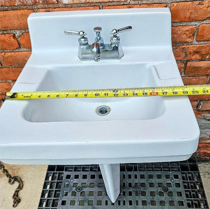 RECLAIMED VINTAGE ART DECO CRANE NORWICH PEG-LEG PEDESTAL FAUCET SINK FREE SHIP