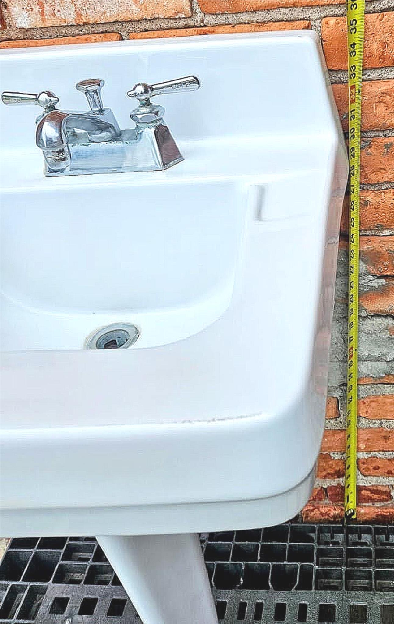 RECLAIMED VINTAGE ART DECO CRANE NORWICH PEG-LEG PEDESTAL FAUCET SINK FREE SHIP