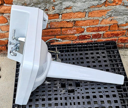 RECLAIMED VINTAGE ART DECO CRANE NORWICH PEG-LEG PEDESTAL FAUCET SINK FREE SHIP